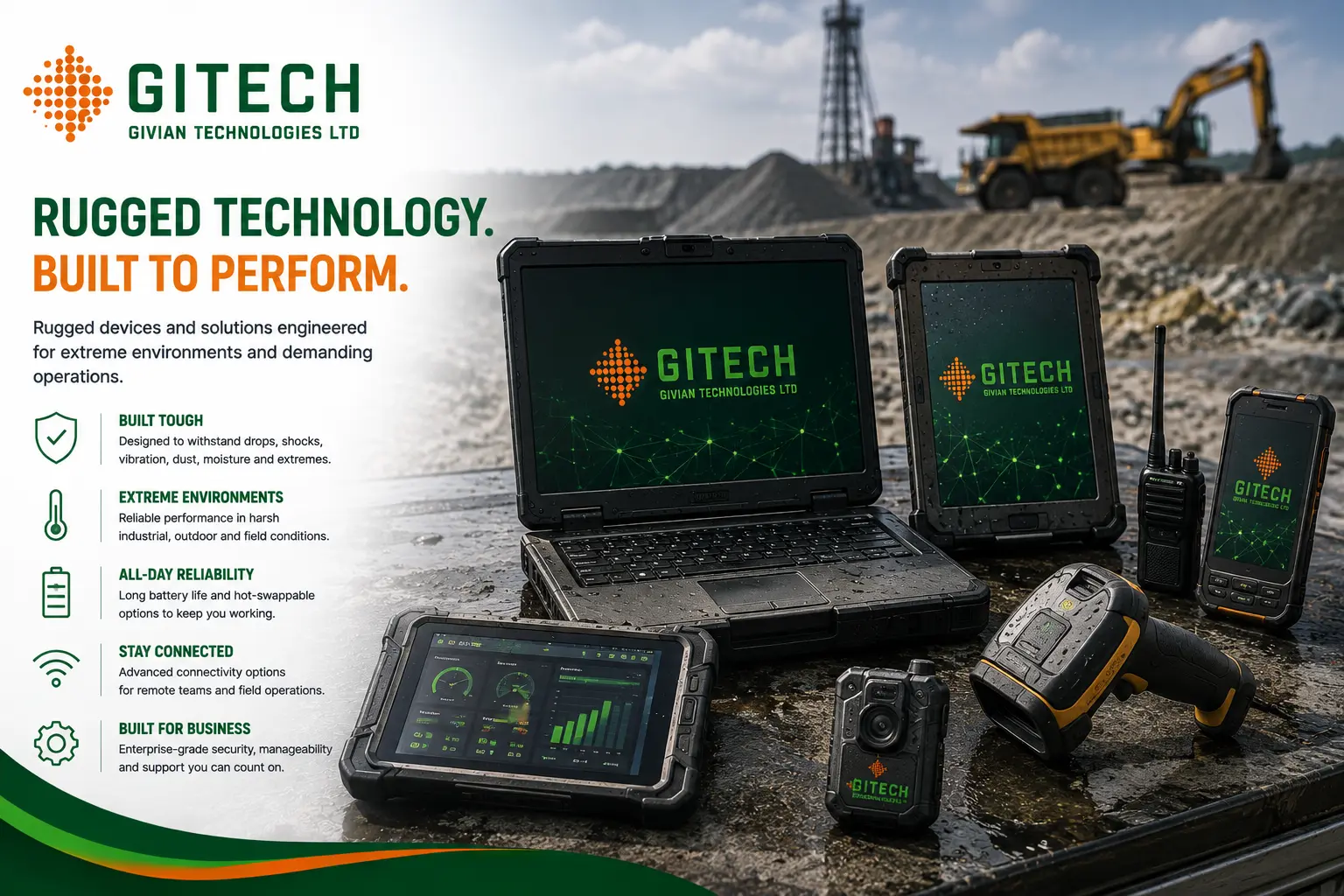 Rugged devices built for demanding environments