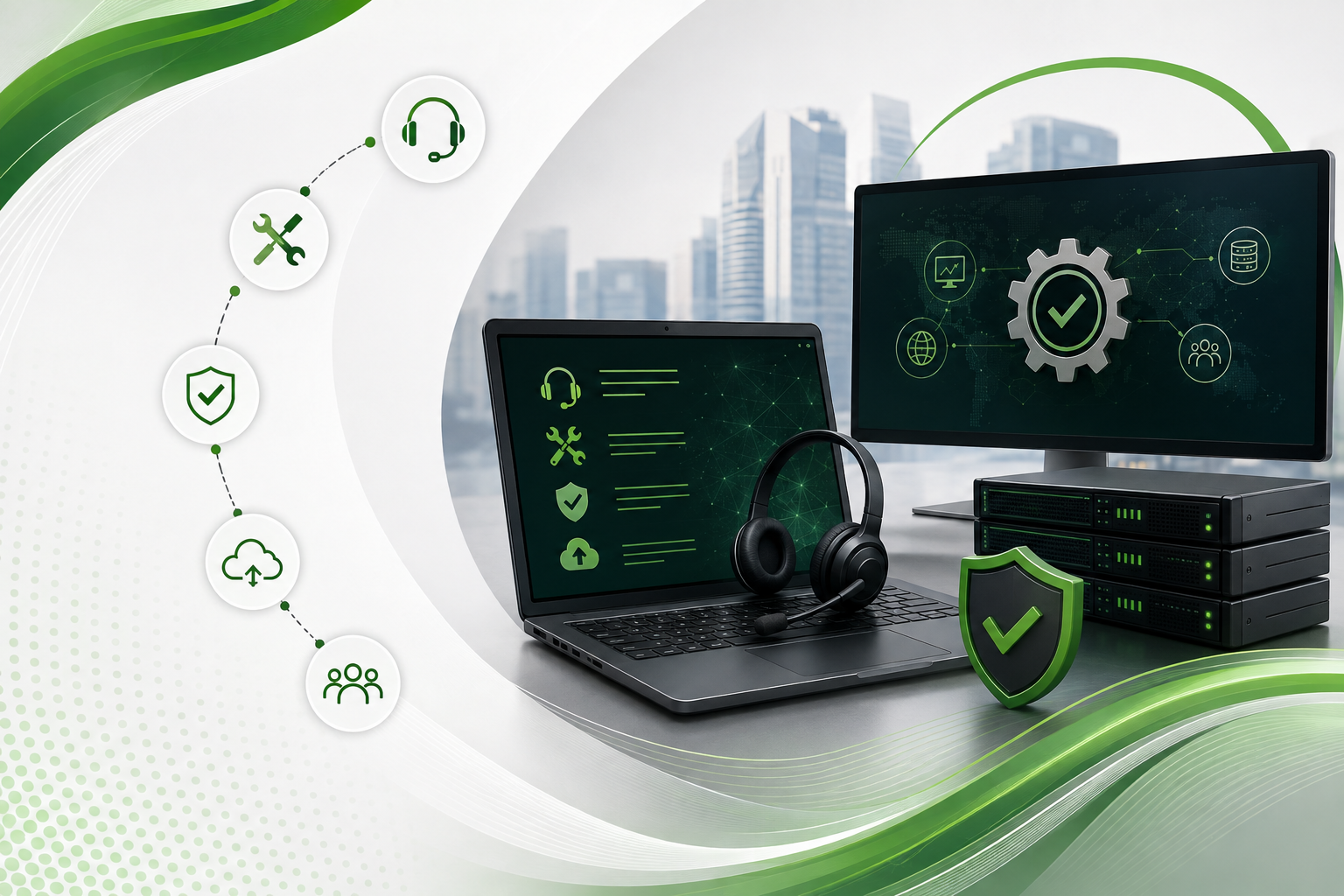 Gitech managed IT monitoring and support operations