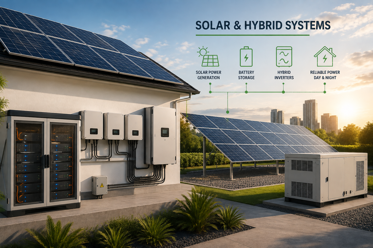 Gitech solar and hybrid power installation